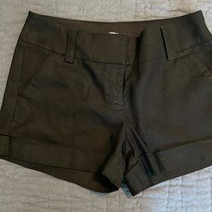 Black dressy shorts.